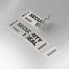 S-Void | Security Multi-Seals | No-Residue | Tamper-Evident Labels | 2-Part Numbered | 100 (Clear)