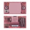 eXtremeRate ds lite compatible with custom replacement shell clear material, replacement button, screen lens compatible with Nintendo DS Light [Clear Pink]