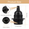7 PCS E27 Lamp Holder Vintage E27 Bulb Holder External Thread E27 Light Socket Holder DIY Pendant Light Fitting Socket Suitable For Edison Bulbs Black Rated 4A 250V