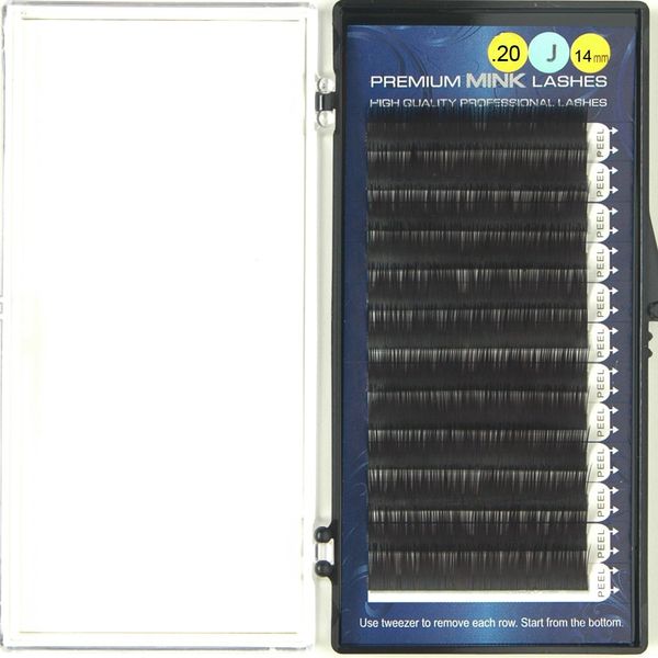 Premium Mink Lashes J-Curl (0.20mm x 14mm)