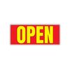 Open Banner 48x20 Inches Durable Material Easy Installation Bright Red