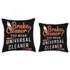 Funny Car Mechanic Design Brake Cleaner Throw Pillow