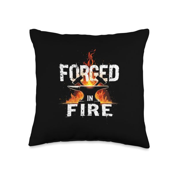 Forged In Fire Throw Pillow