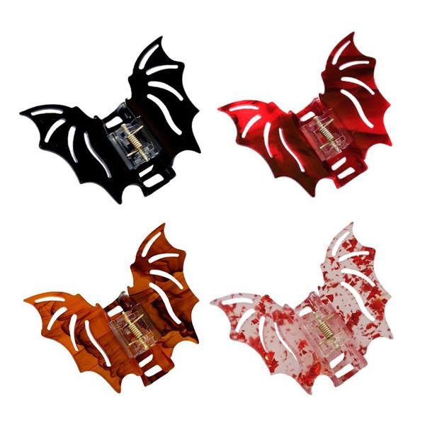 4 Pieces Of Bat-Shaped Hair Clips, Gothic Hair Clips, Creative Hair Clips, Women'S Hair Clips, Clothing Accessories