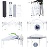 10 x 10 FT Pop Up Foldable Waterproof Canopy Tent Adjustable Height w/ Bag White