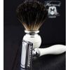 Vintage Replacement Bare Blade Safety Razor Badger Shaving Brush Gift Set Kit
