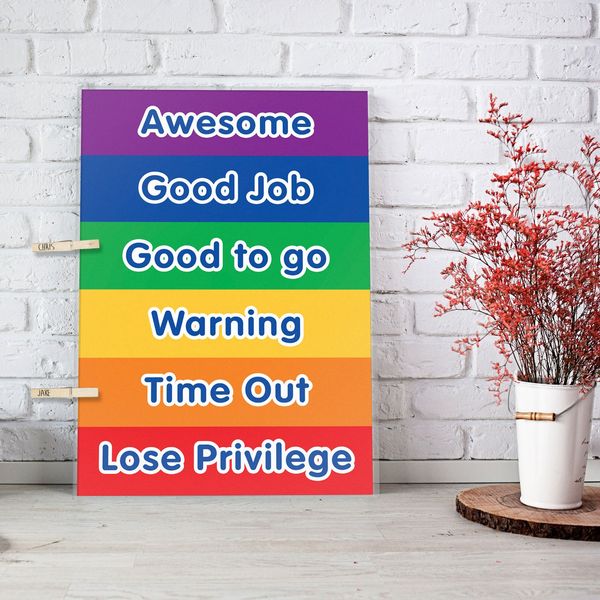 Funky Monkey House Colour Behaviour Chart/Warning Chart - Children–Toddlers–SEN–Autism–ADHD – AWS