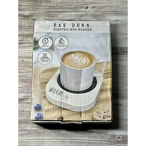 New RAE DUNN electric mug warmer ENJOY coffee, or tea in your favorite WARM mug