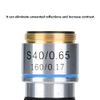 40X 185 Biological Microscope Achromatic Objectives Lens Microscope Accessories for Optical Instruments Conversion Objective Lens 160/0.17