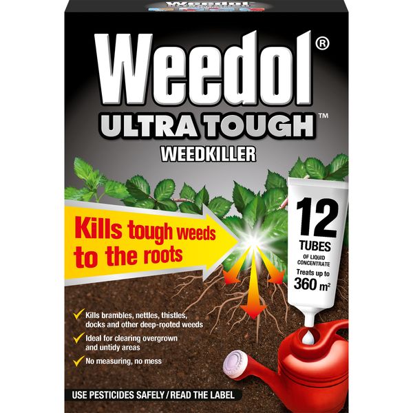 Weedol Ultra Tough Weed Killer Liquid Concentrate, 12 Tubes