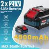 Leaf Blower Cordless - 630CFM/160MPH, 21V Powerful Electric Cordless Leaf Blower