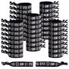 BLUE PANDA 50-Pack Volleyball Hair Ties for Girls, Accessories, Bracelets, Elastic Bands, Bulk Gifts for Team Featuring the Words "Bump - Set - Spike - Repeat" (3.35x0.6 in) black, white
