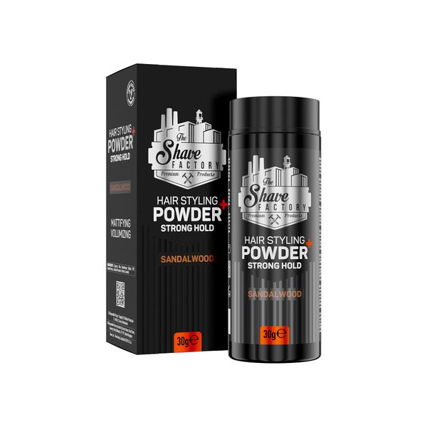 The Shave Factory Hair Styling Powder 30g Haar Styling Puder Strong | Volumenpuder Männer Styling | für den lässigen Look | entspanntes Styling für Ihn | Einfaches Styling (1 Packung Strong)