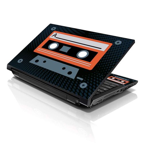 LSS 15 15.6 inch Laptop Notebook Skin Sticker Cover Art Decal Fits 13.3" 14" 15.6" 16" HP Dell Lenovo Apple Asus Acer Compaq (Free 2 Wrist Pad Included) Cassette Design