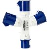 Perel ECEES1 CEE 3 Way Splitter, 1 CEE Input to 3 CEE Outputs, 230 Volt