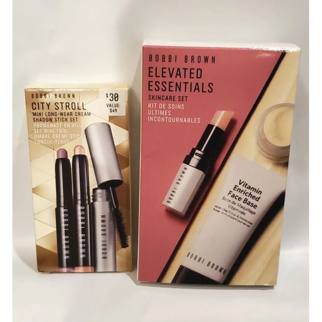 Bobbi Brown Elevated Essentials & City Stroll Skin Care And Eye Shadow Mini Set!