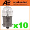 10 Lucas Side Light Bulb BA15s 12V 5W Replacement for JCB Loadall Telehandler Digger Backhoe