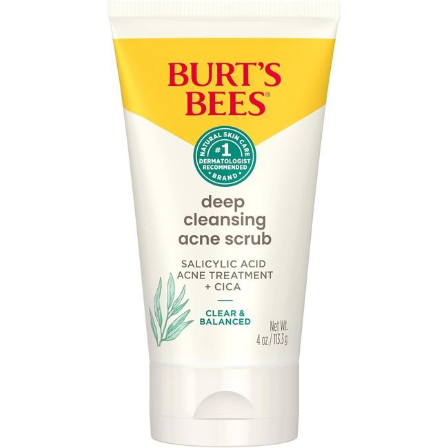 Burt's Bees Natural Acne Solutions Pore Refining Cleansing Scrub, Exfoliating...