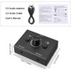 Xsdjasd 3.5mm 2 Input 1 Output/1 Input 2 Output Audio Switcher Box One Key Mute Button