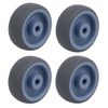 sourcingmap 2-inch Diameter TPR Wheel 8.5mm Bore Trolley Caster Pulley Roller 4pcs