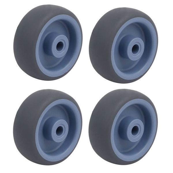 sourcingmap 2-inch Diameter TPR Wheel 8.5mm Bore Trolley Caster Pulley Roller 4pcs
