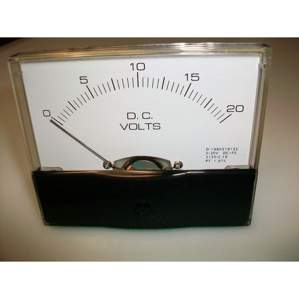 0-20 V. Dc.   Panel METER  NEW  4" X 3 1/2"