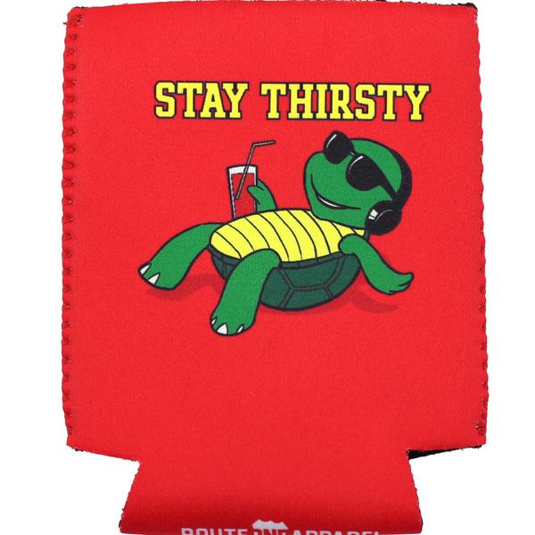 Stay Thirsty, Thirsty Turtle / Can Cooler - 1 / Red