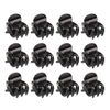 Haobase Pack of 12 Black Plastic Mini Hair Clips Hair Clips for Women Girls Hair