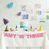 Personalised Name Is Three 3rd Birthday Recyclable Card Party Bunting