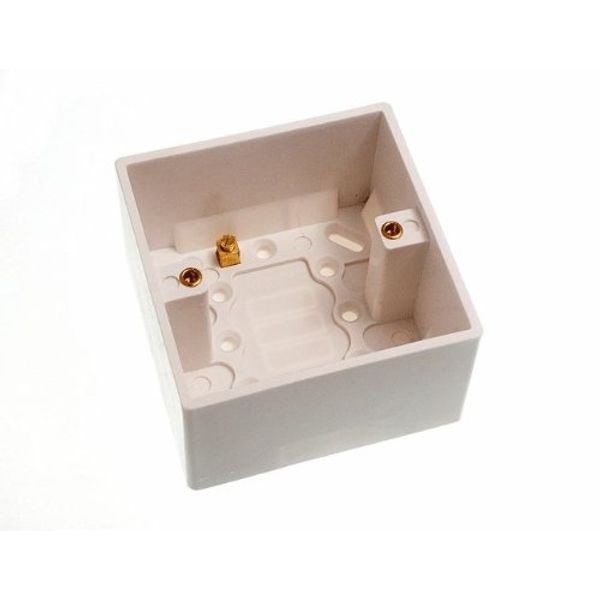 12 x Surface Mount PATTRESS Switch Socket Back Box 1 Gang 47MM DEEP