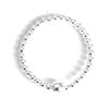Sterling Silver 925 Beaded Stretch 2mm And 4mm Ring