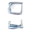 QWORK Metal Wire Buckle, 3/4" Width, 50 Pack, Silver, for Polypropylene Strapping Cord Strapping