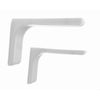 Shelf support brackets with covers 120mm Invisible/Concealed Fixings White (1 pair)