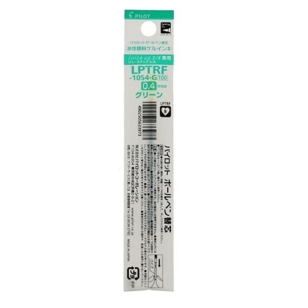 Pilot LPTRF-10S4-G Juice Up 3/4 Ballpoint Pen Refill, 0.02 inches (0.4 mm), Green (Pack of 3)