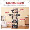 77" Cat Tree Tower for Large Cat Condo Scratching Post Pet House Kitty Play