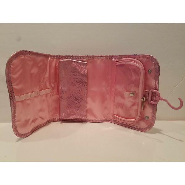Mally Pink Snake Skin Cosmetic Bag