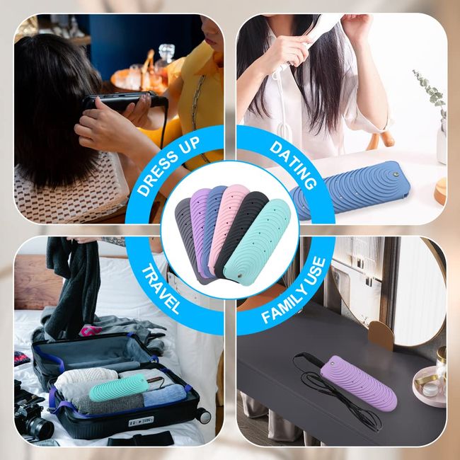 Heat Resistant Silicone Mat Pouch, Styling Tools Heat Mat, Silicone  Anti-Heat Pad for Hair Straightener, Curling Irons, Flat Irons, Waver  (Purple)