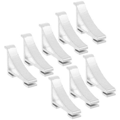 TOVINANNA 8pcs Refrigerator Shelf Clips Commercial Cooler Refrigerator Shelves Parts Adjustable Shelves for Cabinets Cupboard Shelf Commercial Fridge Metal Hook Cabinet Frame Stainless Steel