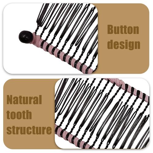 SULIUDAJI Pack of 2 Anti Slip Hair Clips, Elastic Comb Clip Retro Banana Hair Clips, Banana Stretch Hair Accessories, 30 Tooth Banana Comb Clips for Thick, Wavy, Matted, Natural Curly Hair