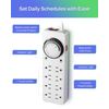 BN-LINK 8 Outlet Surge Protector with Mechanical Timer (4 Outlets Timed, 4 Outlets Always On) - White
