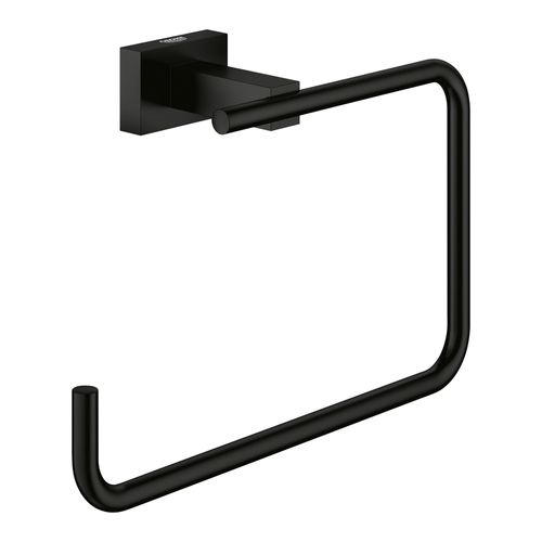 GROHE 405102431 Essentials Cube Towel Ring, Matte Black