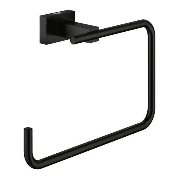 GROHE 405102431 Essentials Cube Towel Ring, Matte Black