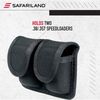 Bianchi, 7301 Speedloader Pouch, Black, Hidden Snap, Holds Two speedloaders .38 /.357