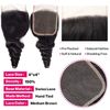 loose wave bundle with closure (20 22 24+18, natural black color)