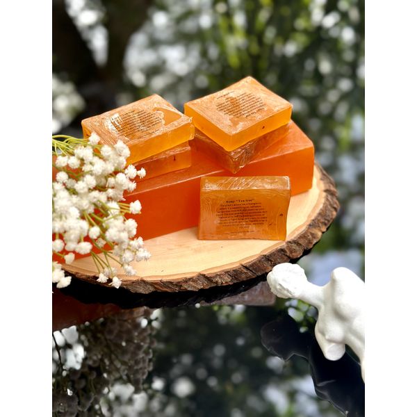 Tea Tree & Handmade Soap Bars 100% Natural, Aromatherapy 4 Soaps Made in Latvia