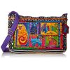 Laurel Burch Medium Crossbody Zipper Top 15 x 10-Inch, Dog Tails Patchwork