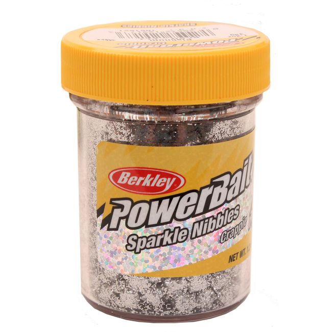 Berkley SCSN-PLT PowerBait Crappie Sparkle Nibbles, Platinum, 1.2-Ounce