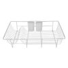 Home Basics 3 Piece Vinyl Coated Steel Dish Drainer, White