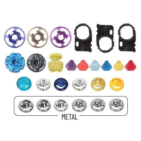 27 Pieces Bey Metal Fusion 4D Gyro Game Accessories Spinning top Toys Parts