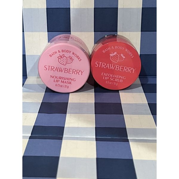 Bath & Body Works Strawberry Nourishing Lip Mask And Lip Scrub